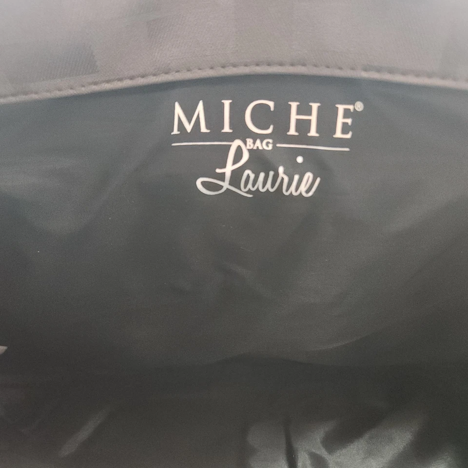 Bolso clásico Miche gris geométrico concha imitación cuero Foto 4 de 4