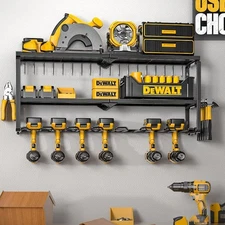 8 Drill Holder 4 Layer Power Tool Organizer Wall Mount Extended Heavy Duty Rack