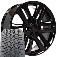 3918 Black 22x9 Rims 28545r22 At2 Tires Set Fits Ford Lincoln 3918 Black 22x9 Rims 28545r22 At2 Tires Set Fits Ford Lincoln