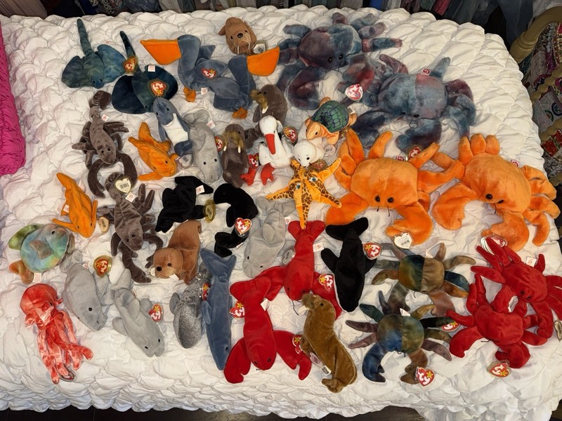 Ty Beanie Babies Buddies Sea Creature Ocean Beach Lot VINTAGE 1993-2002 PLUSH