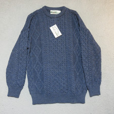 Aran Crafts Sweater Mens Large 100 Wool Made in Ireland NWT