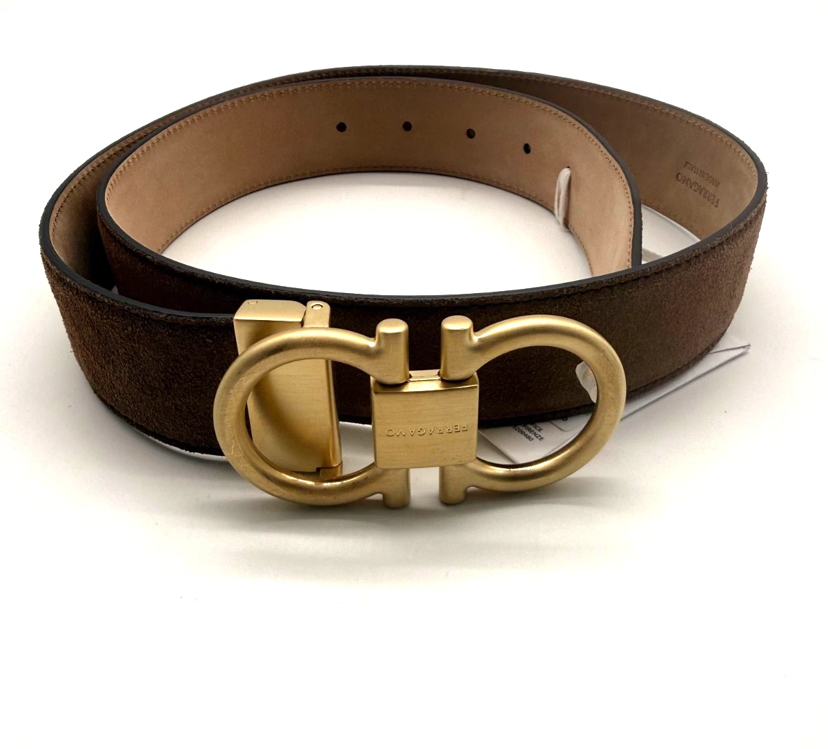 Salvatore Ferragamo Brown Suede Belts for Men for sale | eBay