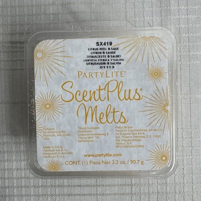 PartyLite Fresh Home Scent Plus Melts Citrus Peel & Sage 9PC Wax Melts SX419 NEW