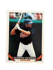 Excellent: Vintage 1993 topps Damon Buford Baltimore Orioles Trading Card