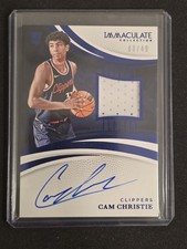 Cam Christie 2024 Panini Immaculate #101 Blue Rookie Patch Auto RC /49
