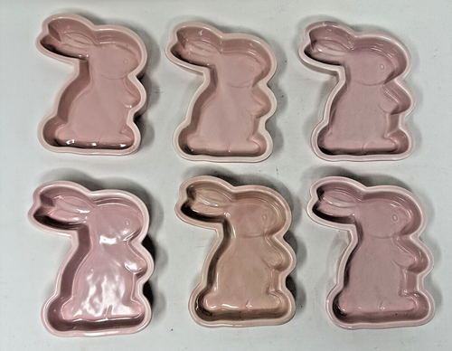FSG Gres ROSA PASQUA CONIGLIETTO CONIGLIO TEGLIA DA FORNO stampo da forno 4" x 5" - Foto 1 di 4