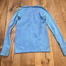 Ivivva by Lululemon Girls' Swiftly Tech Long Sleeve Active Shirt Blue, Size 12