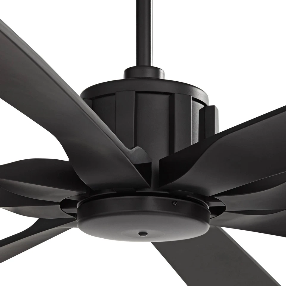 70" Modern Indoor Outdoor Ceiling Fan with Remote Matte Black Damp Rated Patio - Image 3 of 4