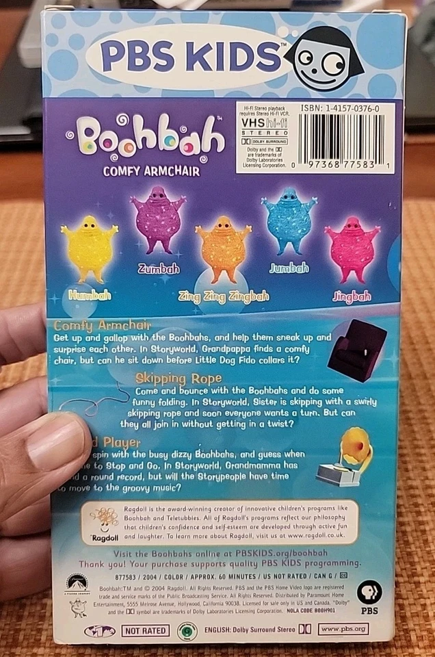 Boohbah Comfy Armchair (VHS Tape, 2004) Ragdoll PBS Kids Cartoon Atoms Show HTF - Image 3 of 4