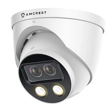 Dual-Lens 4MP AI Outdoor Security Turret IP POE Camera 30fps,