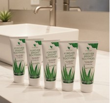 5 piece Forever Bright Toothgel Aloe Vera Fluoride Free 4.6oz free shipping x5