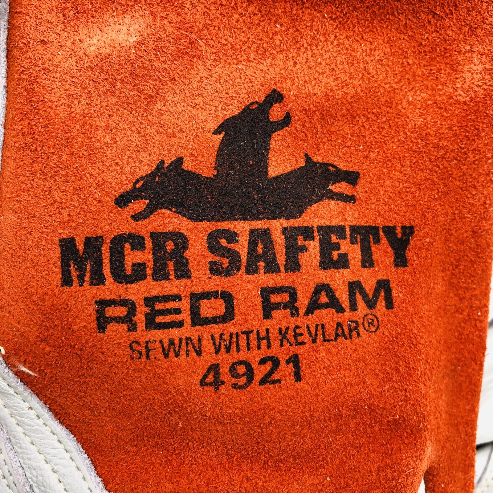 MCR Safety 4921 Welders Leather Gloves Size Large Red Ram Premium Cowhide 2 Pair