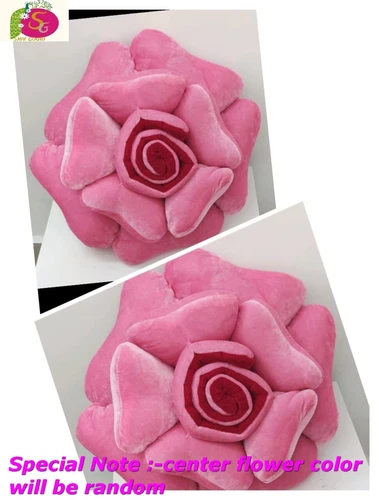 Cushions | Rose Shape Fancy Cushions | Rose Cushions Solid Colors | 2 Pc Set | A - Picture 6 of 20