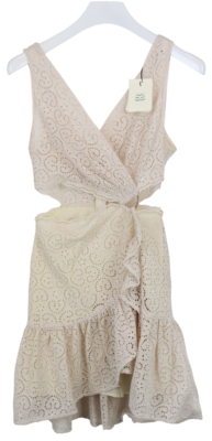 white lace column dress Intimacy White Lace Corset Split Maxi Dress – Club L London