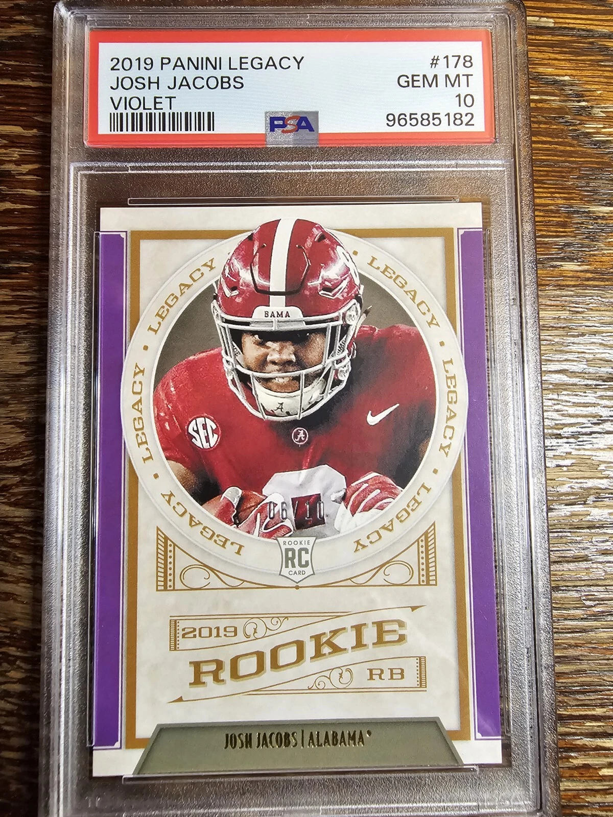 Josh Jacobs Panini Legacy #178 Violet