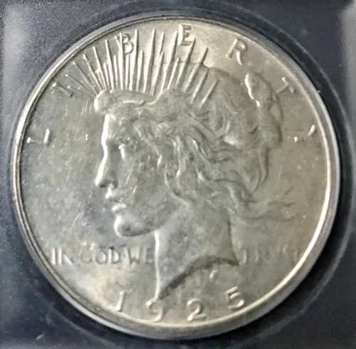 1925 s PEACE DOLLAR AU-58 IGC