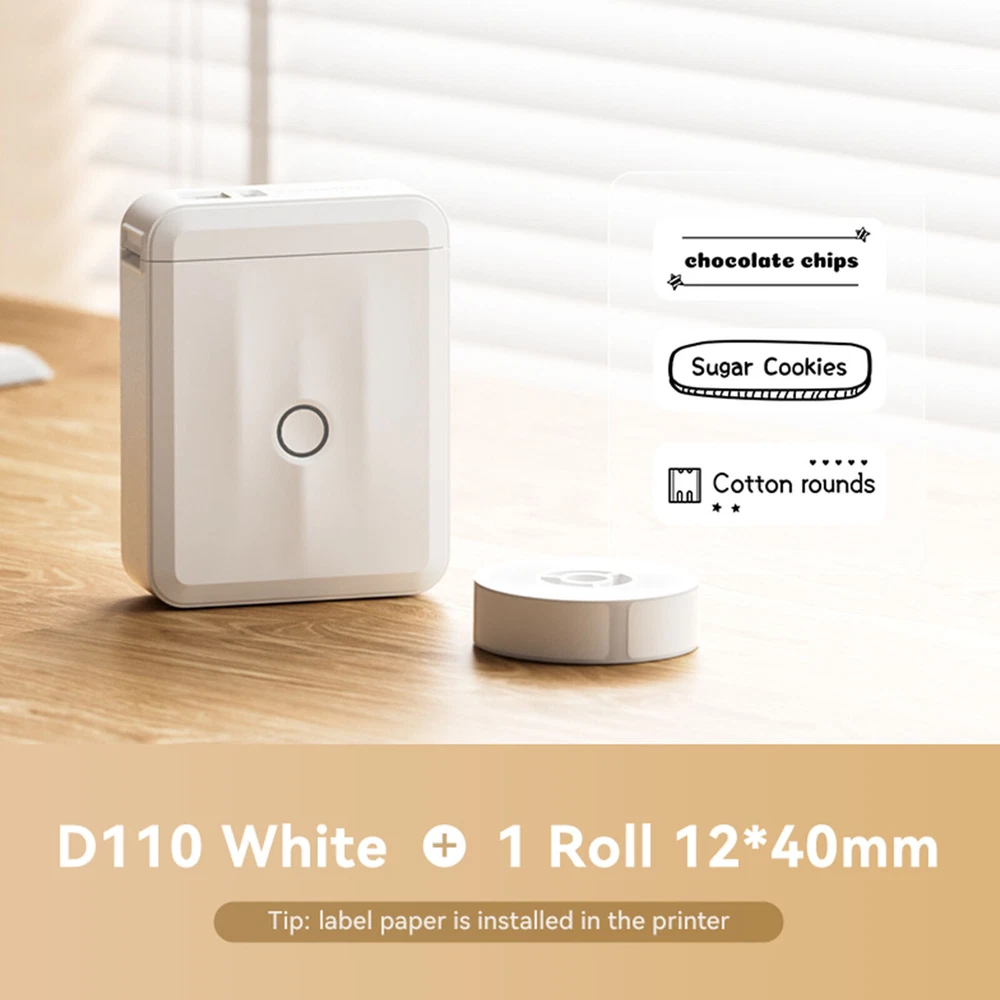 NIIMBOT D110-M Portable Bluetooth Label Maker Machine with Tape