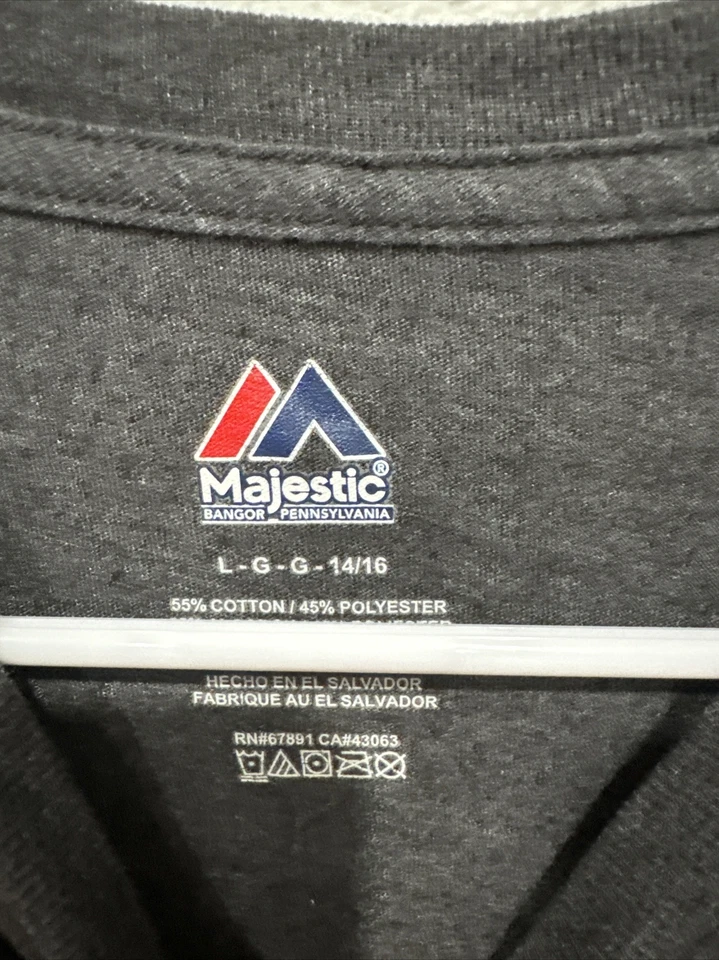 Boys Majestic Cardinals Baseball Shirt Large 14/16 Dark Gray - Image 2 of 3