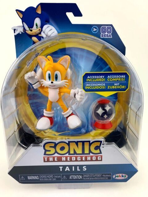 Sonic The Hedgehog 4 Modern Tails Action Figure with Fast Shoe Item Box  Accessory