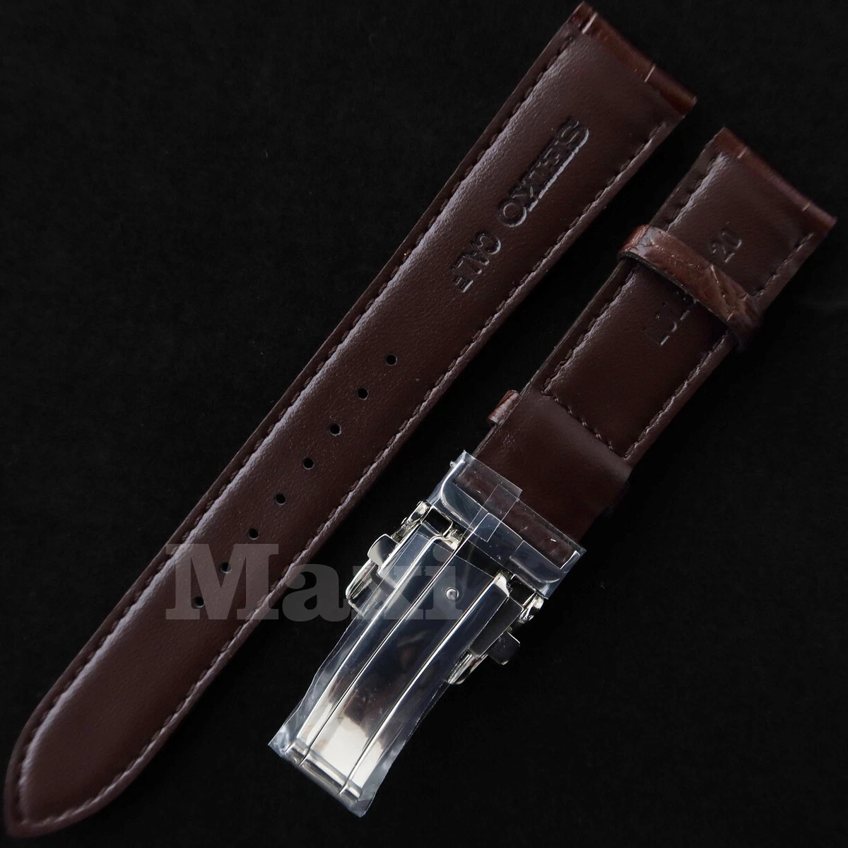 Genuine seiko hotsell leather watch straps