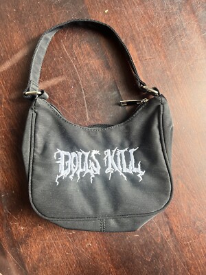Black Dolls Kill Shoulder Bag NEW Dolls Kill Logo Mini Bag Hand Shoulder Black Goth | eBay main image 4