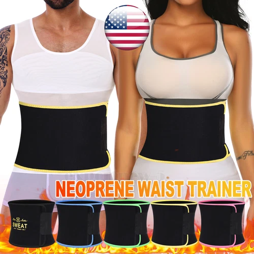 Männer & Frauen Schweiß Sauna Band Taillentrainer Fatburner Body Shaper Shapewear Fitnessstudio - Bild 1 von 42