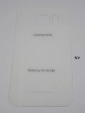 White Rear Glass Battery Cover Samsung Galaxy S6 Edge SM-G925P Sprint OEM #190