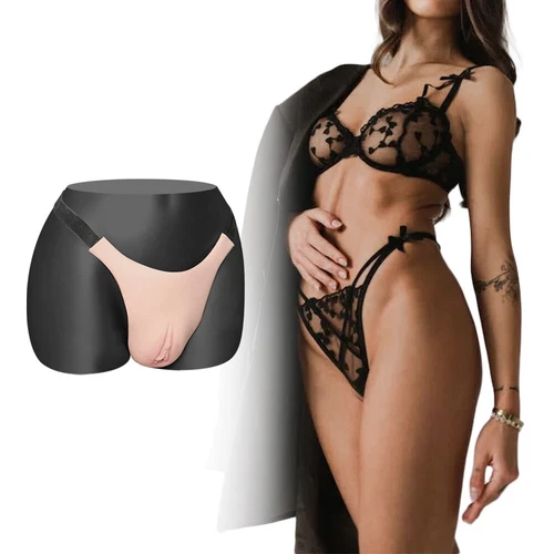 Lightweight Silicone Fake Vagina Shorts Panty Crossdresser Transgender Men Women - Picture 2 of 15
