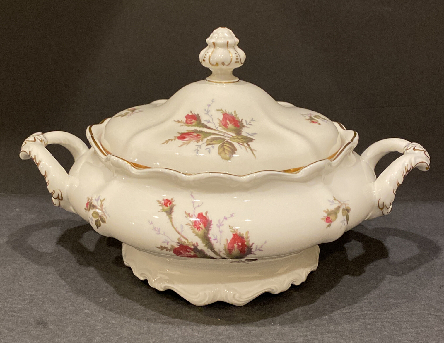 Rosenthal Pompadour Covered Vegetable Bowl Tureen 11” Long Vintage China