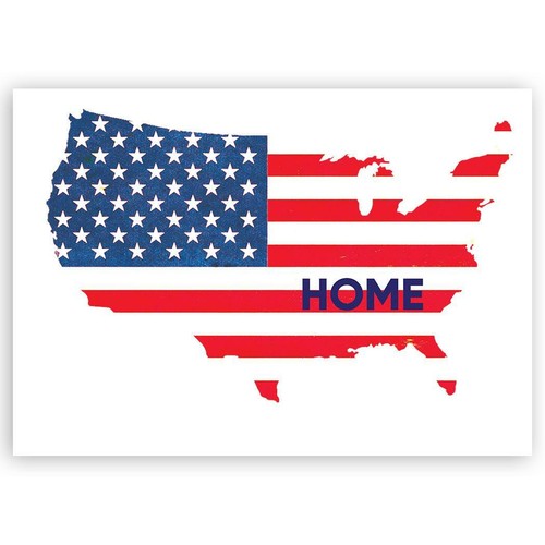 Gift Sticker : USA Home Map Flag Americana United States American Country - 第 1/5 張圖片