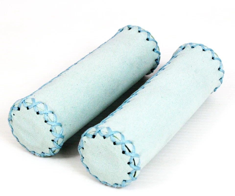 Generic Suede Mountain MTB BMX Bicycle Bike Cycling Handlebar Grips Blue - Image 2 of 3