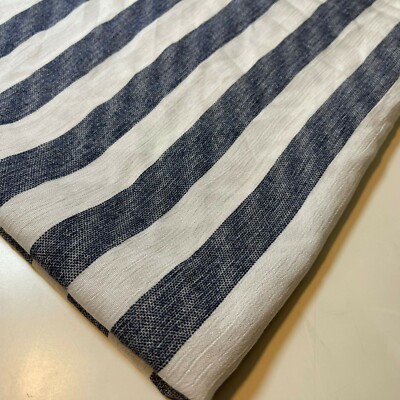 Auflösung Elfenbein Denim Streifen Viskose nicht dehnbar Stoff Handwerk Kleid Material 58''