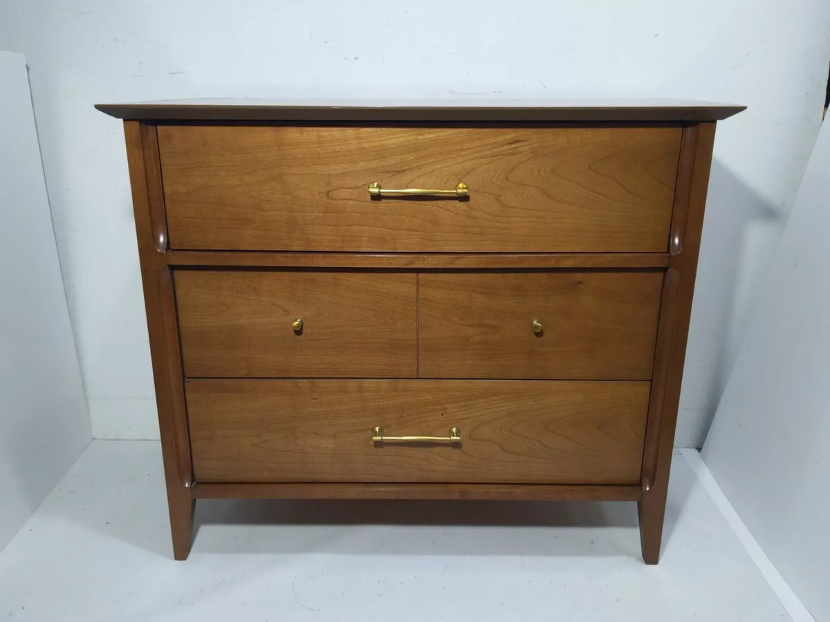 Vintage Mid Century Modern Basic Witz 3 Drawer Wooden Chest