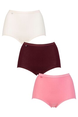 Damen Baumwolle Maxi Slips Sloggi Slips weich nahtlos Unterwäsche Basics - 3er Pack