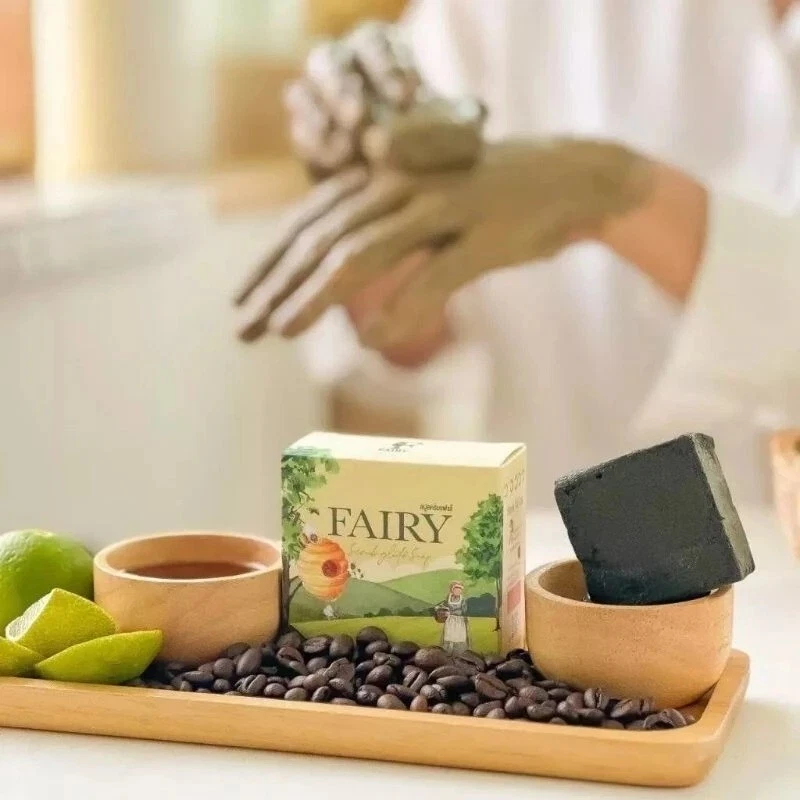 Fairy Scrub Gluta Soap Brightening Skin Green Tea Anti Body Dark Spots 60g X3 - Image 4 of 4