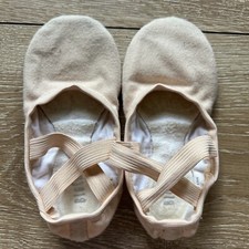 BLOSH Girls ballet dance slippers 11C Leather Sole Cotton Lining Cambogia USED