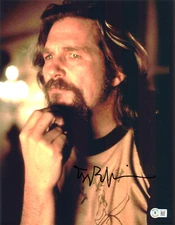 The Big Lebowski Jeff Bridges Signed Autograph 11x14 Photo Beckett BAS The Dude