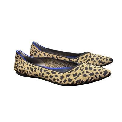 Rothy's The Point Leopard Print Knit Ballet Shoes Women's 8
