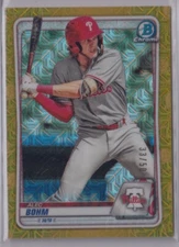 Alec Bohm 2020 Bowman Chrome Gold Parallel SSP /50 #BCP-29 - PHI Phillies *RARE*