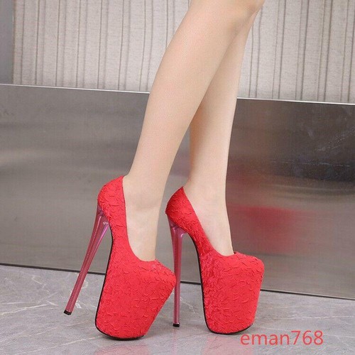 22Cm Ultra High Heels Formal Party Date Shoes Slip On Stiletto Platform  Pumps | eBay