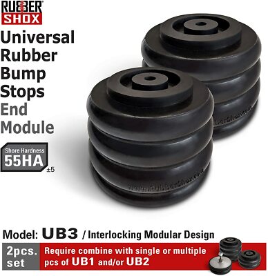 RubberShox Modular Universal Rubber Bump Stops for Truck and RV End Module UB3
