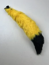 Pawstar Animal Furry Long Tail Yellow/Gold & Black Kawaii Cosplay Costume Unisex