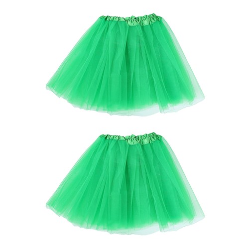 2 Pcs Princess Dress TUTU Skirt Child St Patricks Day Skirts Running