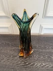 New ListingVtg Murano Stretch Swung Art Glass Vase Mid Century Modern