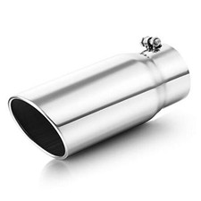 Exhaust Tip 4" Inlet Bolt On 4" Inlet 5" Outlet 4" to 5", 12" long Polished