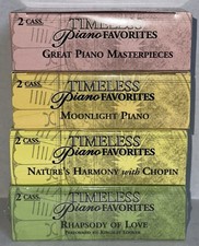 Timeless Piano Favorites Collectible Music Cassette Tapes 4 Pack