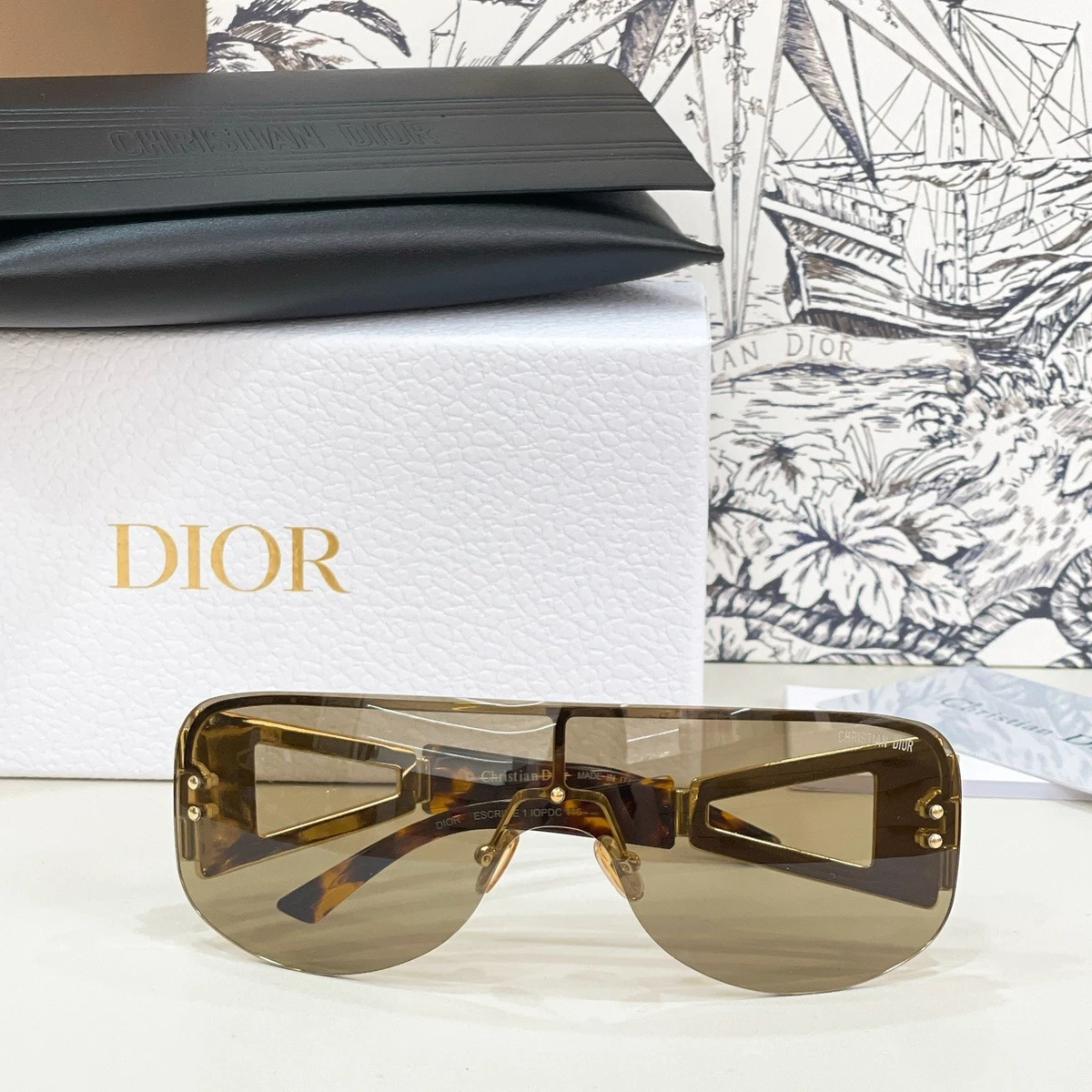 小物 DIOR FLORAL SHIELD SUNGLASSES rim less Dior Shield Sunglasses - Etsy 小物