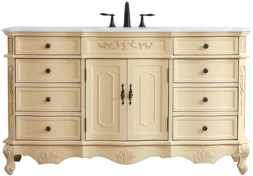 Elegant Lighting VF10160-VW Danville 60" - Light Antique Beige - Picture 1 of 12