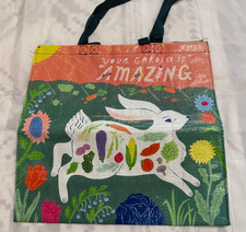 Blue Q Shopper Tote Bag Cartoon Rabbit 15x16 NWOT Your Garden is Amazing Retired