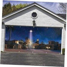 6 x 13 ft Christmas Garage Door Decorations Nativity Cover Banner Star of